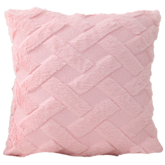 Rabbit quilted plush pillow cover, bedside pillow cover, waist pillow cover. style1 45*45cm