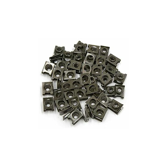 Qersta - 50 Pieces Motorcycle Dark Green Metal Nuts M6 u Clip Fastener Fairing Gear