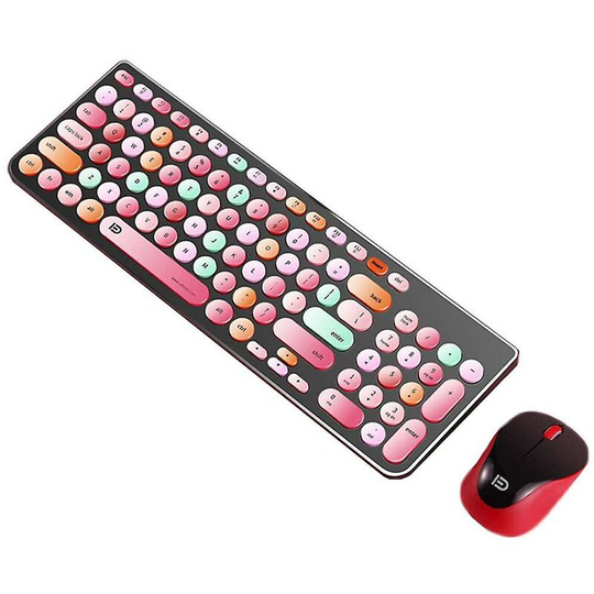Wireless Keyboard And Mouse Combo, 2.4ghz Silent Click Keyboard And Mouse Set With 20m Connection Distance Rechargeable Keyboard Work For Tablet Pc
