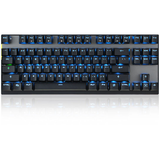 Wired / Wireless Dual Mode 87 Keys Blue Switch Mechanical Keyboard 2.4G Wireless Backlit Gaming Keyboard, Black & Blue Switch - Black & Blue Switch