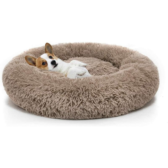 RHAFAYRE Washable Dog Bed Plush Round Pet Bed(S)