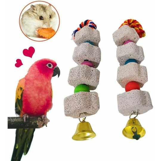 Pearl Color Random Bird Chew Toys Mineral Bird Beak2pcs Sharpening Stone for Parrot Parrot Macaw