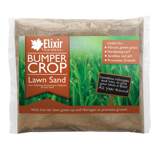 (Bag, 25kg) Elixir Gardens | Bumper Crop | Lawn Sand with Iron | 1kg - 25kg | Bag or Tub