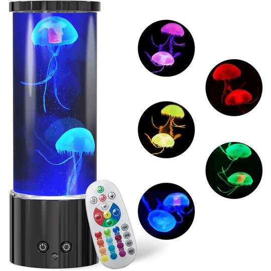 FBSPORT Lava Lamps for Kids Jellyfish Lamp with Remote Jellyfish Lava lamp with 17 Colour Changing Jellyfish Aquarium Lamp Mood Light for Decor