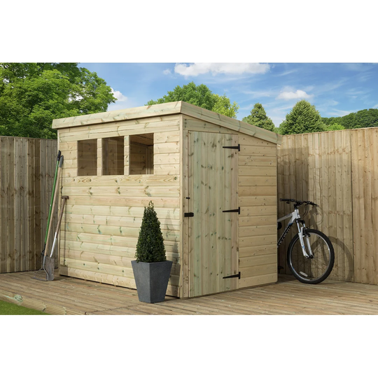 4 Ft. W x 8 Ft. D Shiplap Pent Wooden Shed