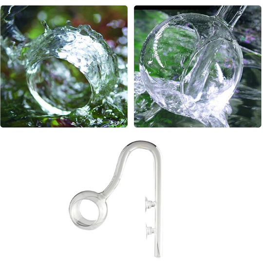 Lifcausal - Glass Tube Outflow for Plants Aquarium Canister Filter Loop Shape Outflow Glass Tube Outer Diameter 13MM