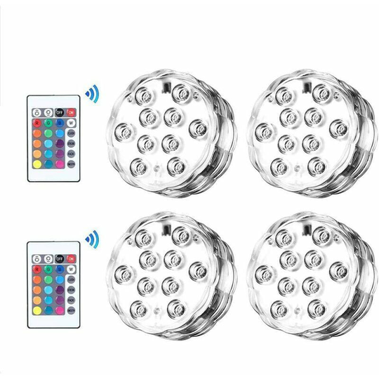 Monly - Waterproof Submersible led Light rgb Multicolor led Lights with Remote Control IP68 Lighting Underwater Lights for Aquarium Bathtub Swimming