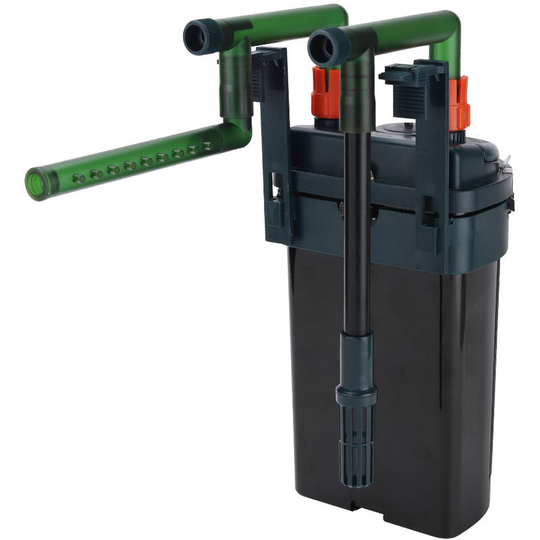 Thsinde - External aquarium filter, 3-part filtering system, Up to 450 liters / hour, Removable filters, Economic pump motor 12W