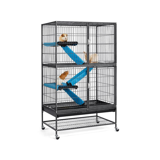 Yaheetech - 2-Story Small Animal Cage, Black - black