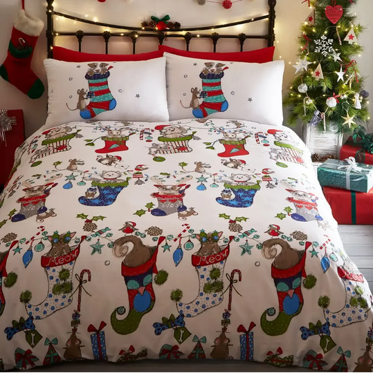 Christmas Pets Duvet Cover Set
