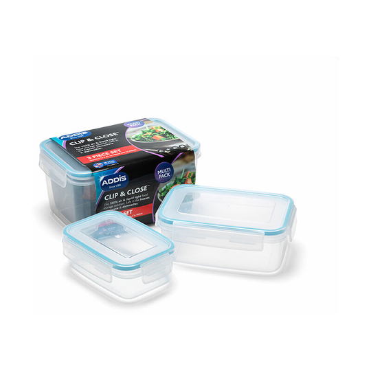 Clip & Close Rectangular 3 Piece Set 503042 - Addis