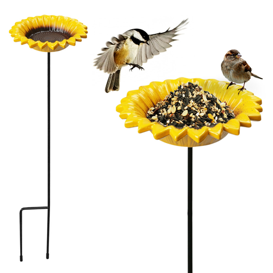 Sunflower Feeder Garden Ornament Decoration Cast Iron Bird Feeder