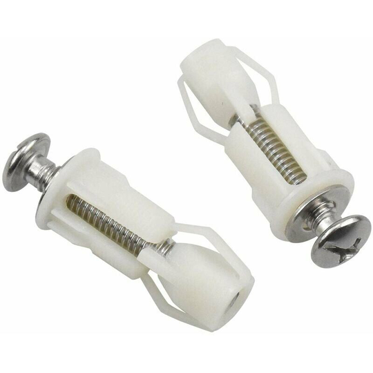 Kissral 2pcs Toilet Lid Expansion Screws Toilet Lid Fastener Toilet Seat Screws Fixing Set Toilet Lid Replacement Parts