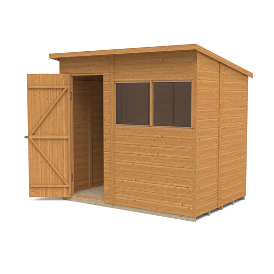 7 ft. W x 5 ft. D Wooden Shiplap Pent Garden Shed