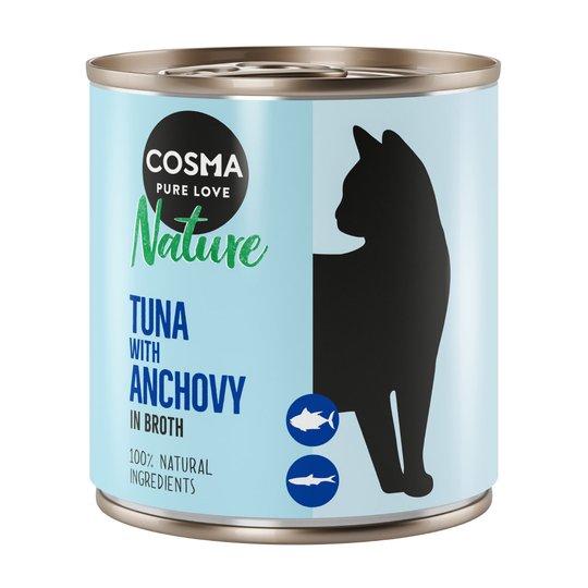 24 x 280g Cosma Nature Wet Cat Food - 15% Off!* - Tuna & Anchovy