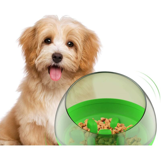 Basic Dog Bowl Anti Gluttony Bowl for Dogs Cat Bowl Food Anti Bloating Green