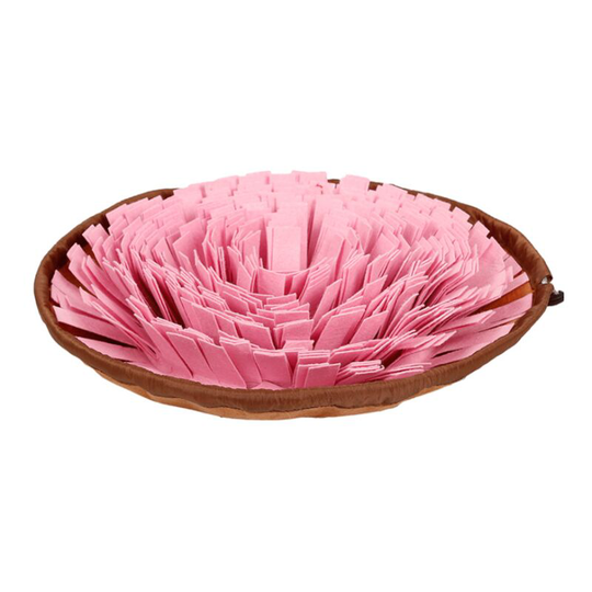 Pet Bowl Carpet Dogs and Cats Consume Energy Slow Food Puzzle Blanket Leakage and Suffering Bowl (Pink)