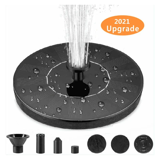 Solar Fountain Outdoor Floating 1W Pump Solar Pond Nozzles for Bird Bath Aquarium Garden Fountain