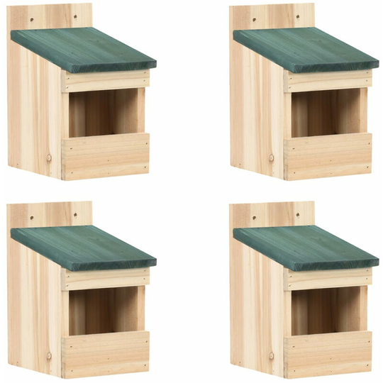 Bird Houses 4 pcs 12x16x20 cm Firwood
