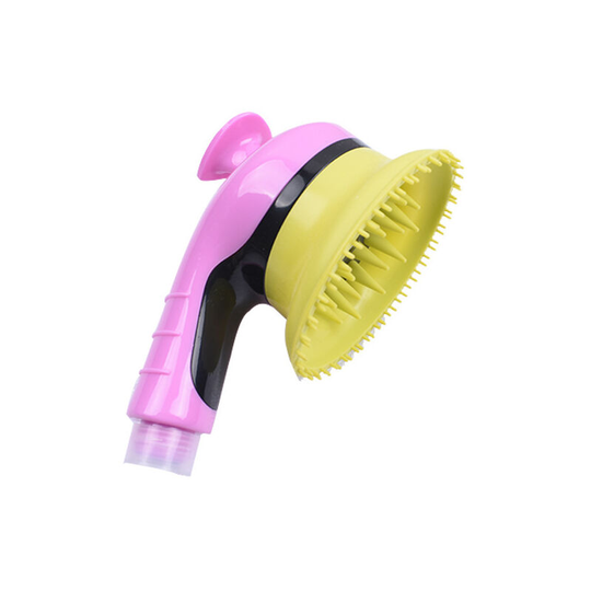Pet Bath Tool For Hose Tub Massage Scrubber Silicone Cleaning Washer Comb Garden (rose Red) - Muff
