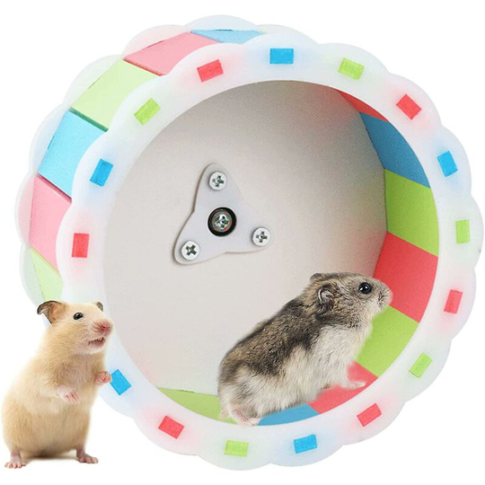 Hamster Running Wheel Silent Pet Roller Toy Non Slip Hamster Exercise Spinner Thsinde