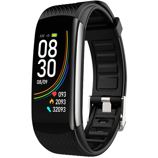 Smart Watch Blood Pressure Heart Rate Monitor Step Health Monitoring black