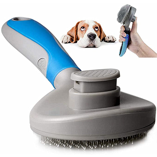 Cat Grooming Brush, Self-Cleaning Grooming Brushes for Dogs, Cats, Pet Grooming Brush Tool, Gently Removes Loose Undercoat, Matted Mats for Pet