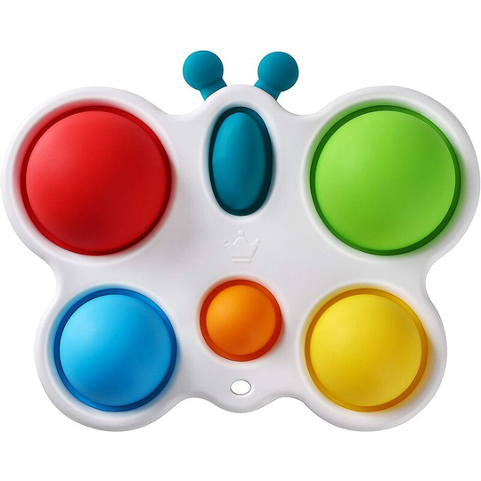 Briday - Baby Simple Dimple Fidget Toy, Kids Sensory Toys Silicone Flipping Butterfly Board, Early Educational Toddler Baby Toy, adhd Fidget Toys