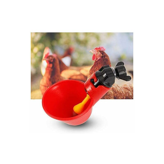 Echoo - Pcs Chicken Drinker, Automatic Stainless Steel Chicken Water Cups Horizontal Side Nipples Chicken Poultry Rabbit Drinker Nipple Drinker