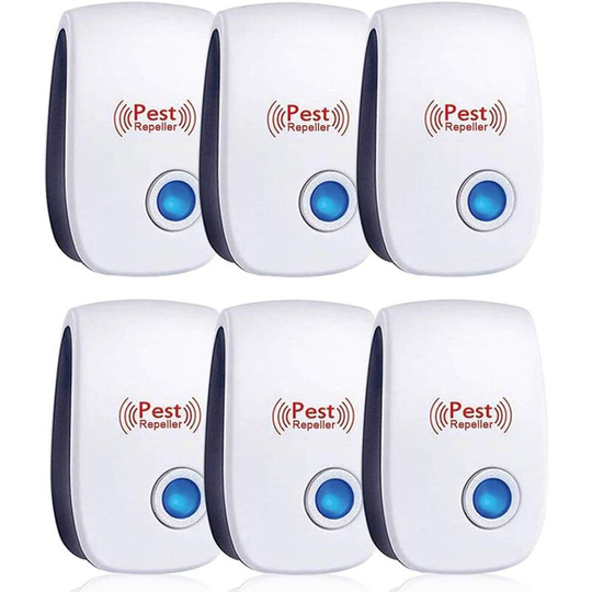 Hiasdfls - Ultrasonic Pest Repeller, Ultrasonic Mice 6 Pack, Ultrasonic Mouse And Rat Effective Against Mice, Rats, Flies, Mosquitoes, Pests,