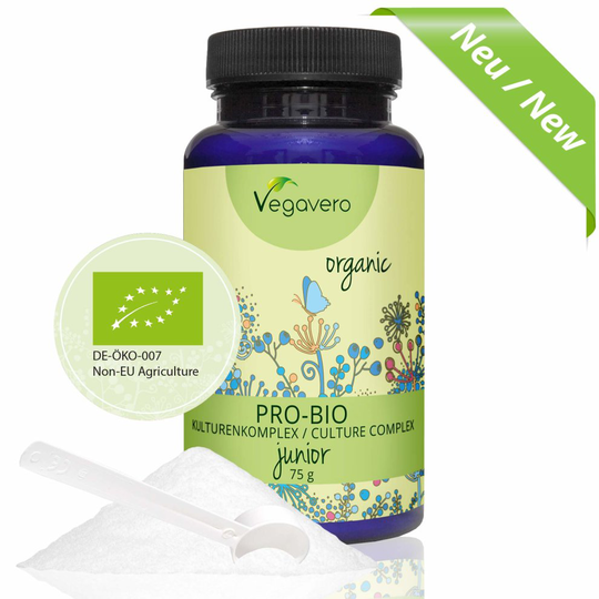 Organic Probiotics for Kids by Vegavero | No Sugar, No Artificial Flavours, No Additives | Scoop Included | 5 Bacterial Strains with 4 Billion CFU...