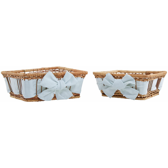 Premier Housewares - Natural Fern with Lining Baskets - Set of 2