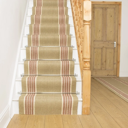 Alpert Flatweave Red/Beige Stair Runner