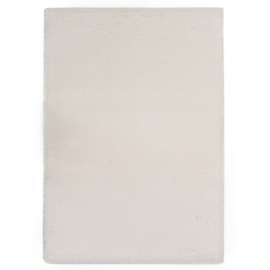 Rug 160x230 cm Faux Rabbit Fur Cream - Cream
