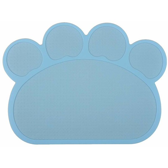 Baby Blue Cat Paw Shaped Silicone Litter Mat 40 x 30cm