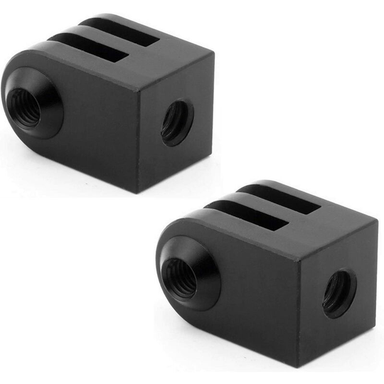 Set of 2 aluminum tripod adapters for Gopro Hero 4 5 6 7 8 9 10 11 Black Silver Session, Akaso/Campark/Yi and other cameras