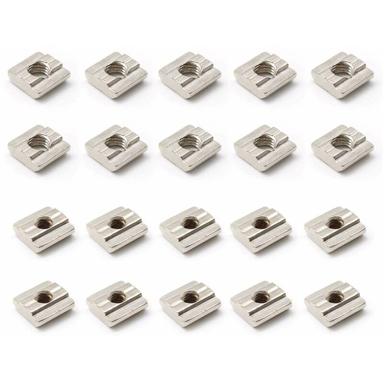 100pcs t Nut Assortment Kit M6 M8 t Nuts Hammer Nut Carbon Steel t Nut Fits All Kinds of Stands Tables