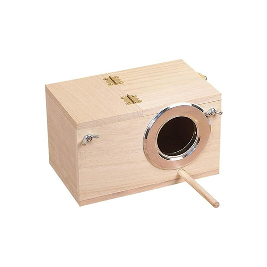 Sun Flowergb - Wooden Cages for Birds Parakeets Cockatiels Parrot Breeding Box Bird Nest Peony Tiger Skin Bird with Warm Hatching Bird Cage 1 Small