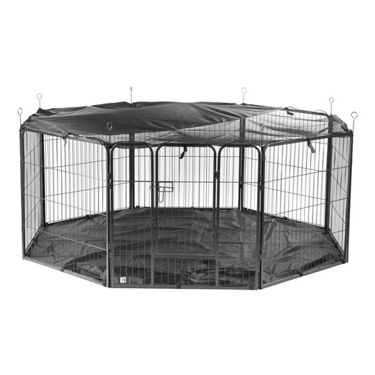 KCT - Large 8 Sided Heavy Duty Play Pen with Base and Cover