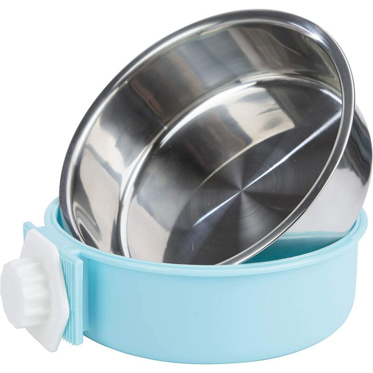 Hanging Bowl Food Bowl 2 in 1 Stainless Steel Animal Feeder for Pets Dog Cat Rabbit