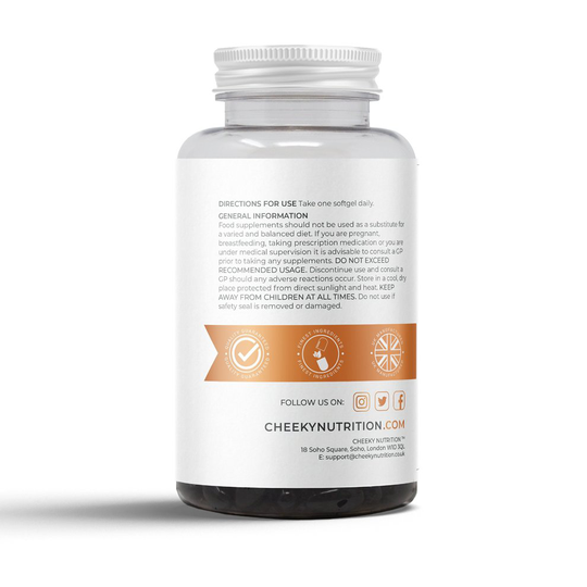 Natural Astaxanthin 12mg, softgels for Fast Absorption, 180 Tablets (6 Months Supply). UK Manufactured by Cheeky Nutrition