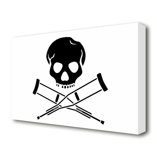 Jackass Skull N Bones - Wrapped Canvas Graphic Art Print