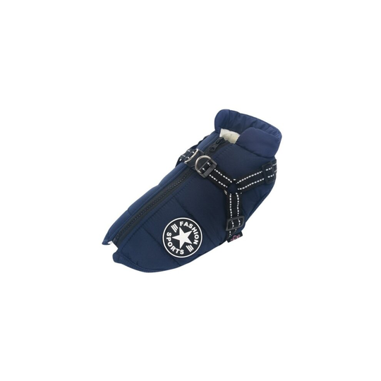 (Navy Blue, S) VIP Dog Clothes Jacket for Small Medium Large Dogs Winter Warm