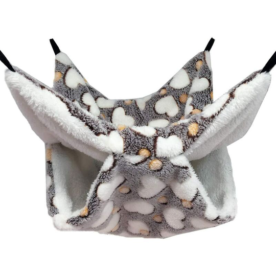 Pet Cage Hammock, for chinchillas, squirrels, other small animals, 20x20cm (coffee) - Litzee