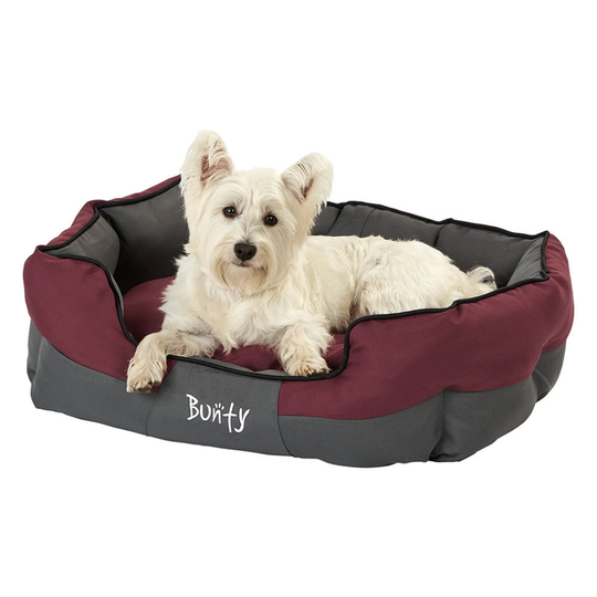 (Red, Large) Bunty Anchor Dog Bed | Heavy-Duty Water Resistant Pet Bed