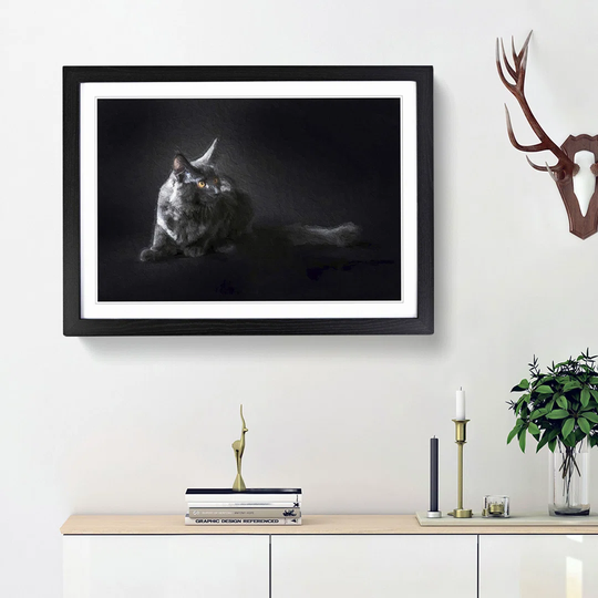 Maine Coon Kitten - Picture Frame Painting Print