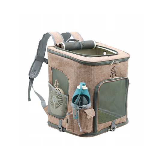 Foldable Dog Backpack, Pet Carrier, Dog and Cat Transport Backpack, Foldable Backpack, Suitable for Daily Hiking (Yellow)