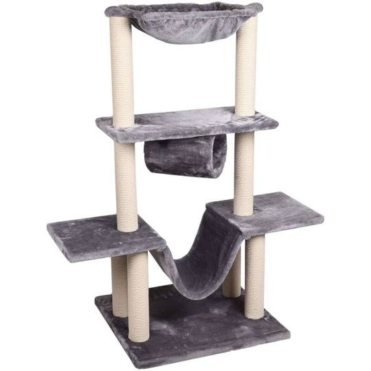 Flamingo - Cat Scratching Tree Hamza Grey 60x57x122 cm Grey