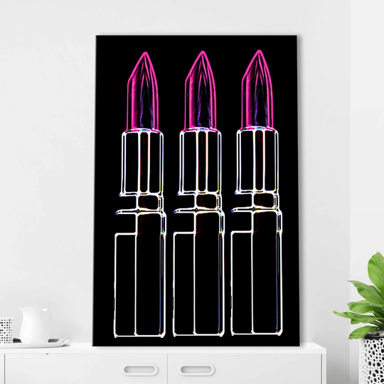 Neon Lipstick by Jodi - Wrapped Canvas Painting Print