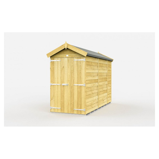 (4ft x 9ft Double Door No Windows) Apex Shed 4ft x 9ft Fast & Free 2-5 Days Nationwide Delivery